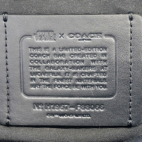 Auth Coach Body Bag Signature Star Wars Collaboration F88066 PVC/Leather Beig... - Picture 5 of 6